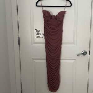 Salty | Ruched Strapless Gown with Sweetheart Neckline for Cocktail